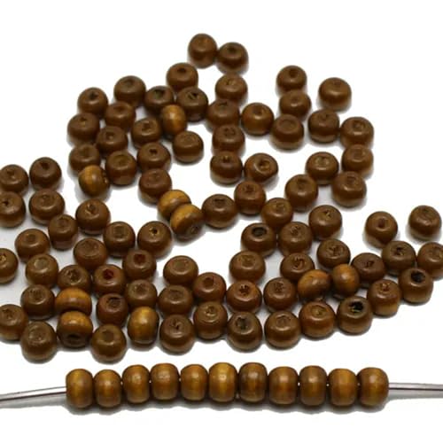 500 runde Holzperlen 6 mm, Abstandsperlen aus Holz, zur Schmuckherstellung, Farbauswahl - Kaffee 500 runde Holzperlen 6 mm, Abstandsperlen aus Holz, zur Schmuckherstellung, Farbauswahl - Kaffee von Generic