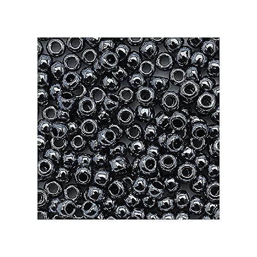 50g TOHO Rocailles 15/0, metallische Hämatit (# 81) (TOHO seed beads 15/0, Metallic Hematite (#81)) Japanishe Glas Rund Perlen von Generic