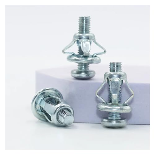 50p Expansionsschraubmutter Blütenblattförmige Nietmuttern Schraube Metallnietmutter M4 M5 M6 Panel Nummernschild Eisenblech Klemme Schloss Dombuttern(20pcs M4x25) von Generic