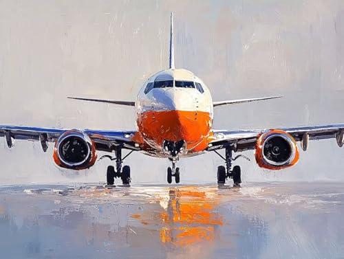 5D DIY Diamond Painting Bilder, Flugzeug Diamond Painting Kits für Erwachsene Anfänger und Kinder, Mosaikherstellung Strass Full Drill Stickerei, Geschenk für Heimdekoration 35x50cm S-116 von Generic