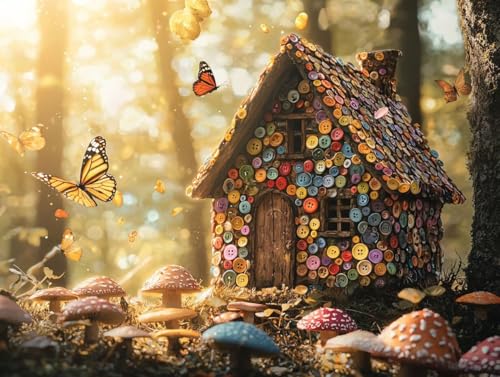 5D DIY Diamond Painting Bilder, Haus Pilze Diamond Painting Kits für Erwachsene Anfänger und Kinder, Mosaikherstellung Strass Full Drill Stickerei, Geschenk für Heimdekoration 30x40cm S-498 5D DIY Diamond Painting Bilder, Haus Pilze Diamond Painting Kits für Erwachsene Anfänger und Kinder, Mosaikherstellung Strass Full Drill Stickerei, Geschenk für Heimdekoration 30x40cm S-498 von Generic