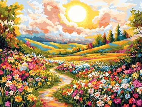5D DIY Diamond Painting Bilder, Kurve Blumenmeer Diamond Painting Kits für Erwachsene Anfänger und Kinder, Mosaikherstellung Strass Full Drill Stickerei, Geschenk für Heimdekoration 35x50cm S-492 5D DIY Diamond Painting Bilder, Kurve Blumenmeer Diamond Painting Kits für Erwachsene Anfänger und Kinder, Mosaikherstellung Strass Full Drill Stickerei, Geschenk für Heimdekoration 35x50cm S-492 von Generic