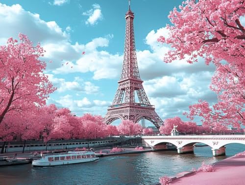 5D DIY Diamond Painting Bilder, Turm Rosa Diamond Painting Kits für Erwachsene Anfänger und Kinder, Mosaikherstellung Strass Full Drill Stickerei, Geschenk für Heimdekoration 40x50cm S-478 5D DIY Diamond Painting Bilder, Turm Rosa Diamond Painting Kits für Erwachsene Anfänger und Kinder, Mosaikherstellung Strass Full Drill Stickerei, Geschenk für Heimdekoration 40x50cm S-478 von Generic