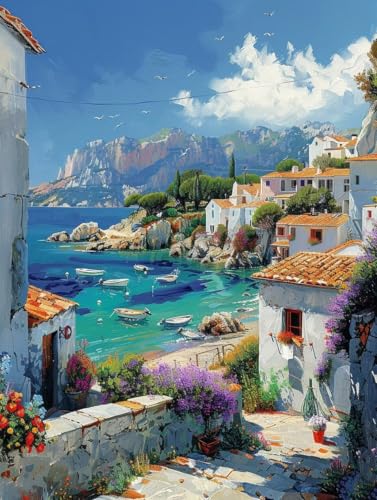 5D DIY Diamond Painting Erwachsene KüSten, Diamond Painting Set für Anfänger Architektur, DIY Diamant Malerei Basteln für Erwachsene, 5D Quadrat Diamant Malerei Set, Wanddekoration 90x120cm 7-1524 5D DIY Diamond Painting Erwachsene KüSten, Diamond Painting Set für Anfänger Architektur, DIY Diamant Malerei Basteln für Erwachsene, 5D Quadrat Diamant Malerei Set, Wanddekoration 90x120cm 7-1524 von Generic