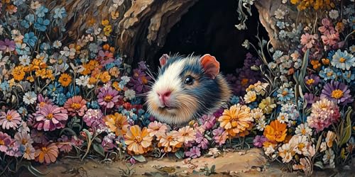 5D DIY Tiere Diamond Painting Groß Set, Blumen Diamond Painting Erwachsene Diamant Malerei Kinder Basteln Mädchen Diamond-painting Mosaik Bastelset Erwachsene Home Wand Dekoration Geschenk 25x50cm F63 von Generic