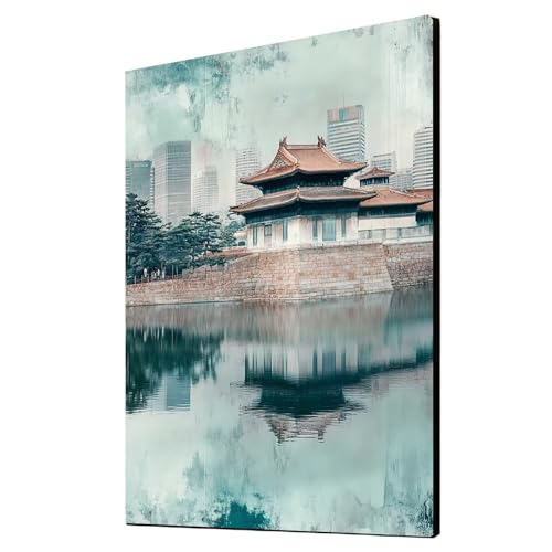 5D Diamond Painting Architektur Vollbohrer Diamant Malen Nach Zahlen Stadt mit Diamond Painting Zubehör Set, Diamant Cross Stitch Stickerei Bastelset Erwachsene für Deko Wohnzimmer 30x40 cm 1ZSH-15232 von Generic
