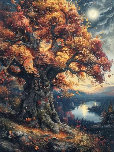 5D Diamond Painting Baum Diamant Painting Bilder Landschaft Diamond Art, DIY Crystal Art Bastelset Erwachsene Anfänger, Diamant Kunst Strass Bilder Malerei für Wand Deko (25 * 35cm) -KF2506U3DB von Generic