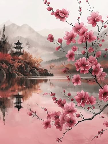 5D Diamond Painting Blume Diamant Painting Bilder Landschaft Diamond Art, DIY Crystal Art Bastelset Erwachsene Anfänger, Diamant Kunst Strass Bilder Malerei für Wand Deko (70x95cm) -KF2506QYKR8 von Generic