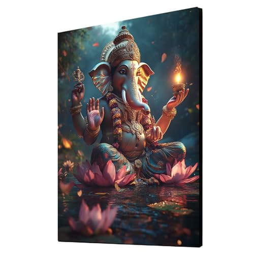 5D Diamond Painting Blume Vollbohrer Diamant Malen Nach Zahlen Ganesha mit Diamond Painting Zubehör Set, Diamant Cross Stitch Stickerei Bastelset Erwachsene für Deko Wohnzimmer 30x40 cm 1ZSH-16702 5D Diamond Painting Blume Vollbohrer Diamant Malen Nach Zahlen Ganesha mit Diamond Painting Zubehör Set, Diamant Cross Stitch Stickerei Bastelset Erwachsene für Deko Wohnzimmer 30x40 cm 1ZSH-16702 von Generic
