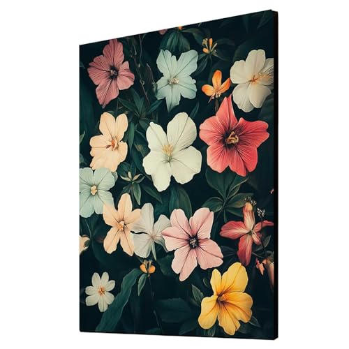 5D Diamond Painting Blume Vollbohrer Diamant Malen Nach Zahlen Pflanzen mit Diamond Painting Zubehör Set, Diamant Cross Stitch Stickerei Bastelset Erwachsene für Deko Wohnzimmer 60 x 80 cm 1ZSH-9106 von Generic