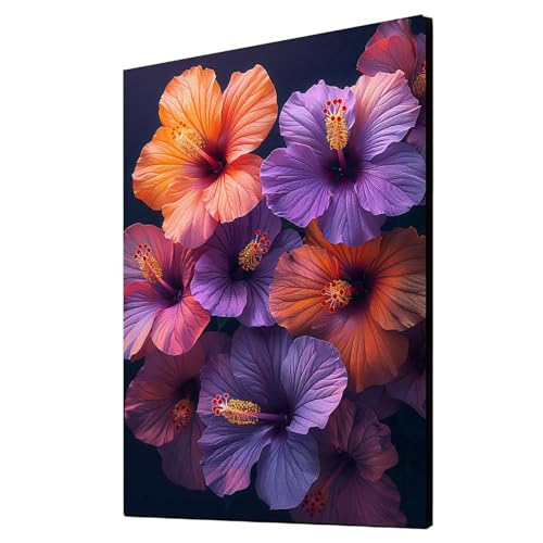 5D Diamond Painting Blume Vollbohrer Diamant Malen Nach Zahlen Pflanzen mit Diamond Painting Zubehör Set, Diamant Cross Stitch Stickerei Bastelset Erwachsene für Deko Wohnzimmer 80x110cm 1ZSH-5968 von Generic