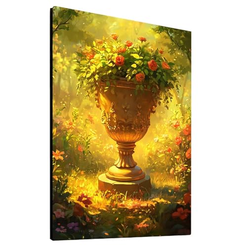5D Diamond Painting Blume mit Diamond Painting Zubehör Set, Diamant Malen Nach Zahlen Pflanze, Diamant Cross Stitch Stickerei Bastelset Erwachsene für Deko Wohnzimmer, Geschenke 90x120cm model/-23329 von Generic