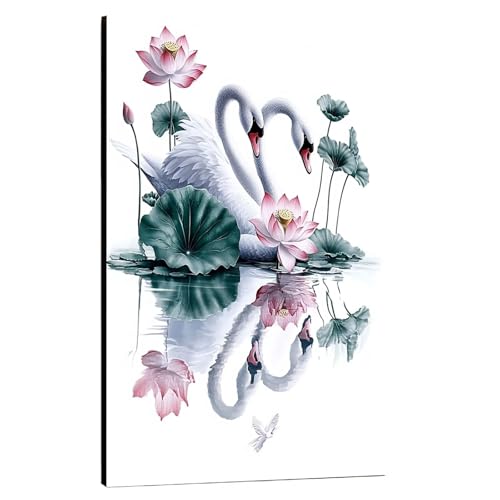 5D Diamond Painting Blume mit Diamond Painting Zubehör Set, Diamant Malen Nach Zahlen Schwan, Diamant Cross Stitch Stickerei Bastelset Erwachsene für Deko Wohnzimmer und Geschenke 70x95 cm model-11937 von Generic
