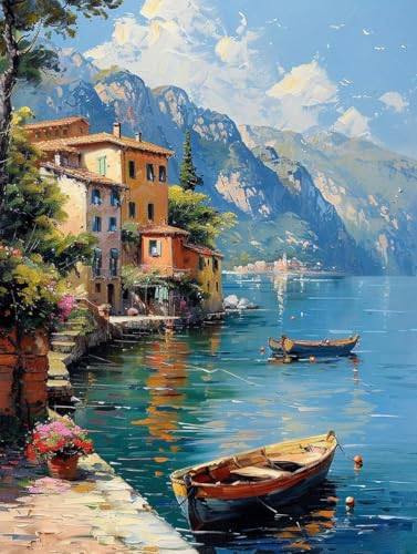 5D Diamond Painting Boot Diamant Painting Bilder Landschaft Diamond Art, DIY Crystal Art Bastelset Erwachsene Anfänger, Diamant Kunst Strass Bilder Malerei für Wand Deko (90x120cm) -KF2506556ZJ von Generic