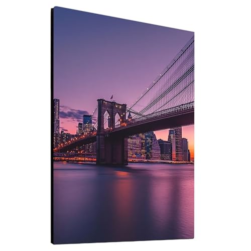 5D Diamond Painting Brooklyn Bridge mit Diamond Painting Zubehör Set, Diamant Malen Nach Zahlen Stadt, Diamant Cross Stitch Stickerei Bastelset Erwachsene für Deko Wohnzimmer 50 x 70 cm model/-22305 von Generic