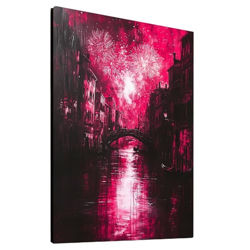 5D Diamond Painting Brücke mit Diamond Painting Zubehör Set, Diamant Malen Nach Zahlen Stadt, Diamant Cross Stitch Stickerei Bastelset Erwachsene für Deko Wohnzimmer und Geschenke 35x50 cm model-21113 von Generic