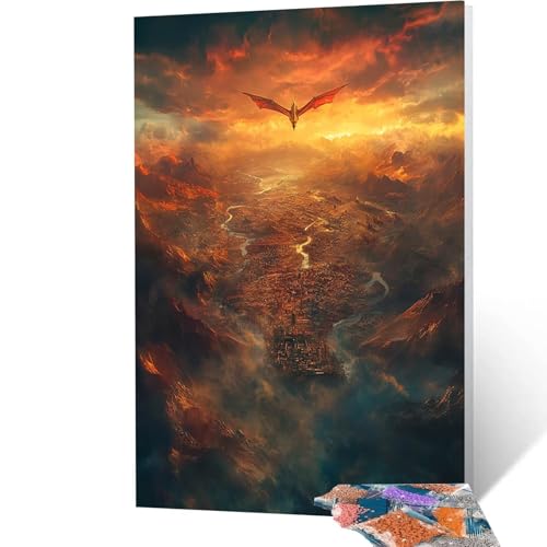 5D Diamond Painting Drachen mit Diamond Painting Zubehör Set, Diamant Malen Nach Zahlen Stadt, Diamant Cross Stitch Stickerei Bastelset Erwachsene für Deko Wohnzimmer und Geschenke 70x95cm model/-4467 5D Diamond Painting Drachen mit Diamond Painting Zubehör Set, Diamant Malen Nach Zahlen Stadt, Diamant Cross Stitch Stickerei Bastelset Erwachsene für Deko Wohnzimmer und Geschenke 70x95cm model/-4467 von Generic