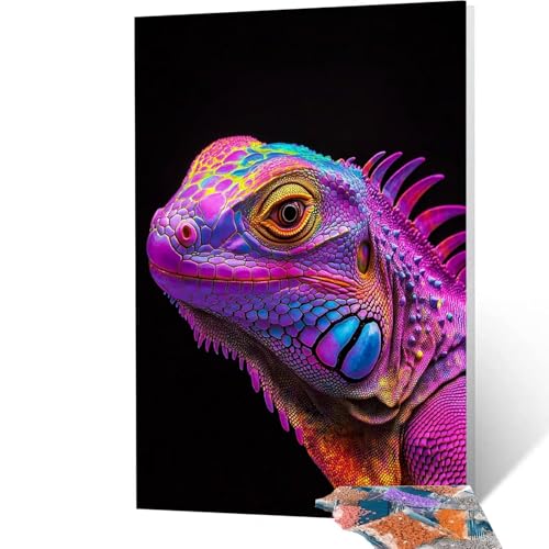 5D Diamond Painting Eidechse mit Diamond Painting Zubehör Set, Diamant Malen Nach Zahlen Tier, Diamant Cross Stitch Stickerei Bastelset Erwachsene für Deko Wohnzimmer und Geschenke 50x70cm model/-6245 5D Diamond Painting Eidechse mit Diamond Painting Zubehör Set, Diamant Malen Nach Zahlen Tier, Diamant Cross Stitch Stickerei Bastelset Erwachsene für Deko Wohnzimmer und Geschenke 50x70cm model/-6245 von Generic