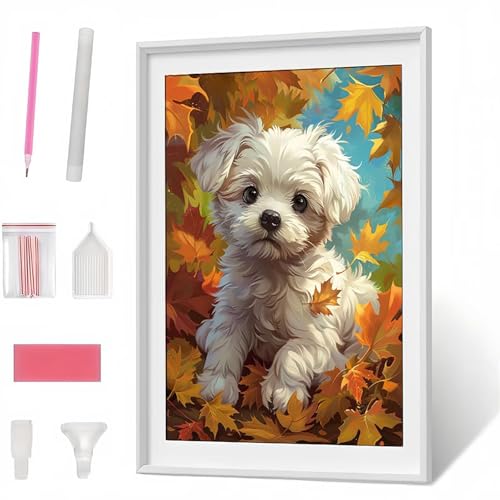 5D Diamond Painting Erwachsene, Diamant Painting Tier Hund, Diamond Art Set für Erwachsene Kinder, Komplettes DIY Diamant Malerei Malen Stickset, Kreuzstichbilder für Wohnkultur 50x70cm PJY2923 F-0 5D Diamond Painting Erwachsene, Diamant Painting Tier Hund, Diamond Art Set für Erwachsene Kinder, Komplettes DIY Diamant Malerei Malen Stickset, Kreuzstichbilder für Wohnkultur 50x70cm PJY2923 F-0 von Generic