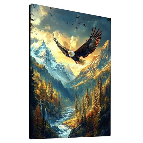 5D Diamond Painting Erwachsene Adler, Tier Diamant Painting Bilder, DIY Full Drill Mosaikherstellung Cross Stitch Bastelset Erwachsene, Geschenke für Frauen, Dekor Wohnzimmer, 100x135 cm model/-23180 von Generic