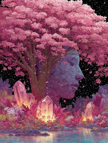 5D Diamond Painting Erwachsene Baum, Diamant Painting Abstrakt Eckige Steine, Kreativ Bastelset Erwachsene, DIY Full Drill Diamanten Kinder Set, Wanddeko Wohnzimmer, Geschenke 30x40cm -FZ2508953 von Generic