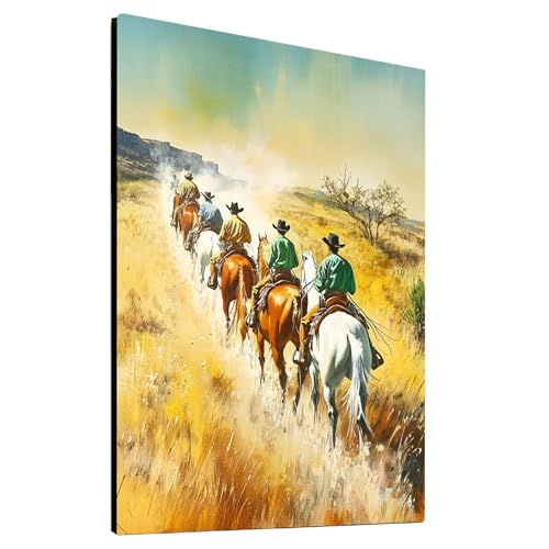 5D Diamond Painting Erwachsene Horse, Cowboy Diamant Painting Bilder, DIY Full Drill Mosaikherstellung Cross Stitch Bastelset Erwachsene, Geschenke für Frauen, Dekor Wohnzimmer, 40x55 cm model/-11754 von Generic