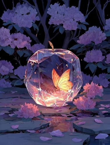 5D Diamond Painting Erwachsene Kristall, Diamant Painting Schmetterling Eckige Steine, Kreativ Bastelset Erwachsene, DIY Full Drill Diamanten Kinder Set, Deko Wohnzimmer, Geschenke 40x55cm -FZ250812H von Generic
