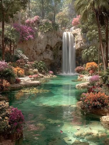 5D Diamond Painting Erwachsene Landschaft Diamond Painting Blumen, Basteln Erwachsene Diamant Malerei Eckige Steine Kreativ Set, Stickerei Kreuzstich Bastelset, Geschenke, Zimmer Deko 80x110cm -TL1149 von Generic