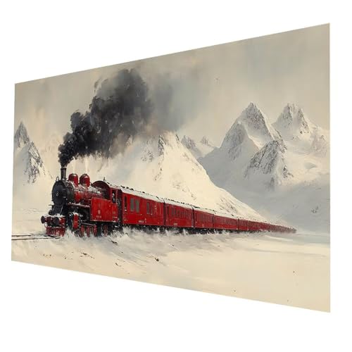 5D Diamond Painting Erwachsene Winter, Zug Diamant Painting Bilder, DIY Full Drill Mosaikherstellung Cross Stitch Bastelset Erwachsene, Geschenke für Frauen Deko Wohnzimmer 70 x 140cm model-7300 5D Diamond Painting Erwachsene Winter, Zug Diamant Painting Bilder, DIY Full Drill Mosaikherstellung Cross Stitch Bastelset Erwachsene, Geschenke für Frauen Deko Wohnzimmer 70 x 140cm model-7300 von Generic