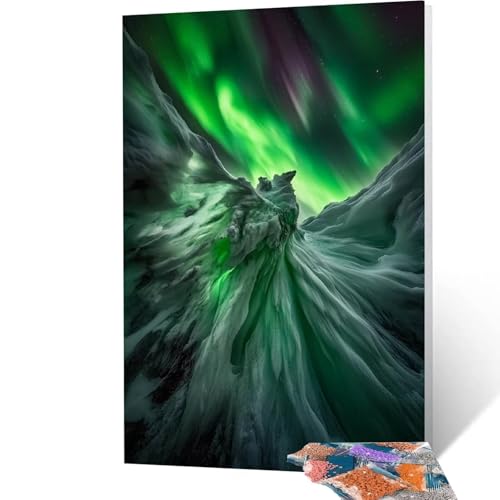 5D Diamond Painting Erwachsene Wolke, Aurora Diamant Painting Bilder, DIY Full Drill Mosaikherstellung Cross Stitch Bastelset Erwachsene, Geschenke für Frauen, Dekor Wohnzimmer, 100x135 cm model/-5320 von Generic