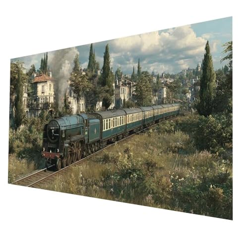5D Diamond Painting Erwachsene Zug, Stadt Diamant Painting Bilder, DIY Full Drill Mosaikherstellung Cross Stitch Bastelset Erwachsene, Geschenke für Frauen Wanddeko wohnzimmer 40 x 80CM model-5225 5D Diamond Painting Erwachsene Zug, Stadt Diamant Painting Bilder, DIY Full Drill Mosaikherstellung Cross Stitch Bastelset Erwachsene, Geschenke für Frauen Wanddeko wohnzimmer 40 x 80CM model-5225 von Generic