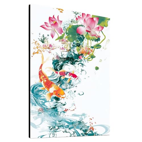 5D Diamond Painting Fisch mit Diamond Painting Zubehör Set, Diamant Malen Nach Zahlen Blume, Diamant Cross Stitch Stickerei Bastelset Erwachsene für Deko Wohnzimmer und Geschenke 90x120 cm model-10259 von Generic
