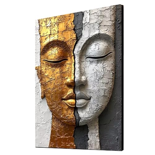 5D Diamond Painting Gesicht Vollbohrer Diamant Malen Nach Zahlen Abstrakt mit Diamond Painting Zubehör Set, Diamant Cross Stitch Stickerei Bastelset Erwachsene für Deko Wohnzimmer 100x135 cm 1ZSH-5650 von Generic