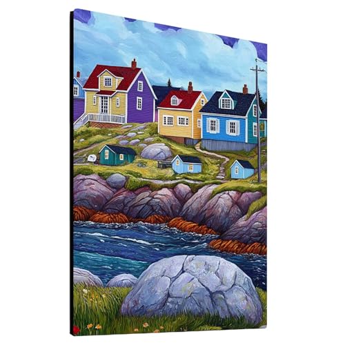 5D Diamond Painting Häuser mit Diamond Painting Zubehör Set, Diamant Malen Nach Zahlen Architektur, Diamant Cross Stitch Stickerei Bastelset Erwachsene für Deko Wohnzimmer 35 x 50 cm model/-20223 von Generic