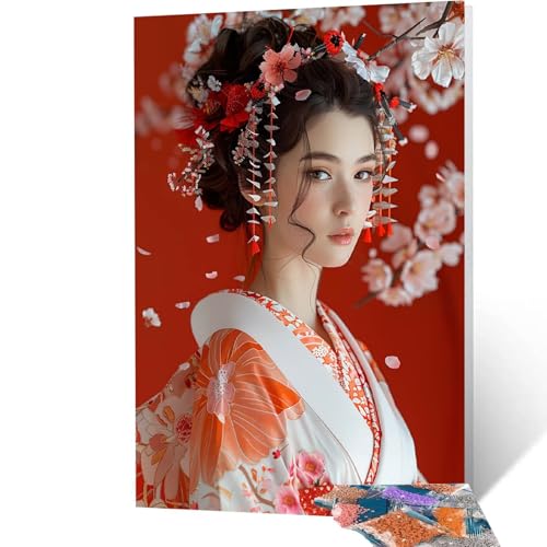 5D Diamond Painting Japan mit Diamond Painting Zubehör Set, Diamant Malen Nach Zahlen Geisha, Diamant Cross Stitch Stickerei Bastelset Erwachsene für Deko Wohnzimmer und Geschenke 35 x 50cm model-5743 5D Diamond Painting Japan mit Diamond Painting Zubehör Set, Diamant Malen Nach Zahlen Geisha, Diamant Cross Stitch Stickerei Bastelset Erwachsene für Deko Wohnzimmer und Geschenke 35 x 50cm model-5743 von Generic
