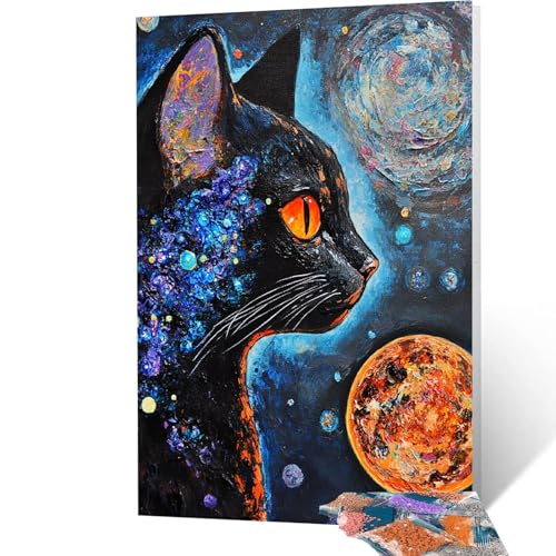 5D Diamond Painting Katze mit Diamond Painting Zubehör Set, Diamant Malen Nach Zahlen Tier, Diamant Cross Stitch Stickerei Bastelset Erwachsene für Deko Wohnzimmer und Geschenke 50x70cm model/-5485 5D Diamond Painting Katze mit Diamond Painting Zubehör Set, Diamant Malen Nach Zahlen Tier, Diamant Cross Stitch Stickerei Bastelset Erwachsene für Deko Wohnzimmer und Geschenke 50x70cm model/-5485 von Generic