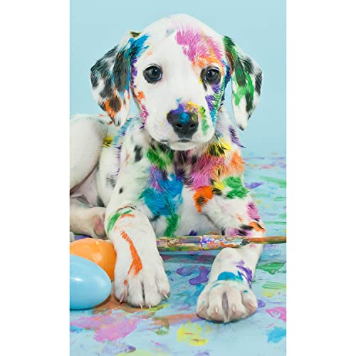 5D Diamond Painting Kits für Erwachsene Kinder, Full Diamond Round Number Crystal Strass Stickerei Art Painting DIY Kit für Eltern Kind Interaktion, Home Wall Decor (Hund 30x40 cm) von Generic