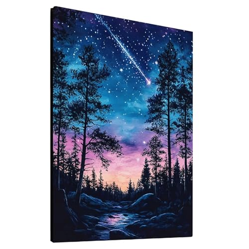 5D Diamond Painting Landschaft mit Diamond Painting Zubehör Set, Diamant Malen Nach Zahlen Sternenhimmel, Diamant Cross Stitch Stickerei Bastelset Erwachsene für Deko Wohnzimmer 90 x 120cm model-10389 von Generic