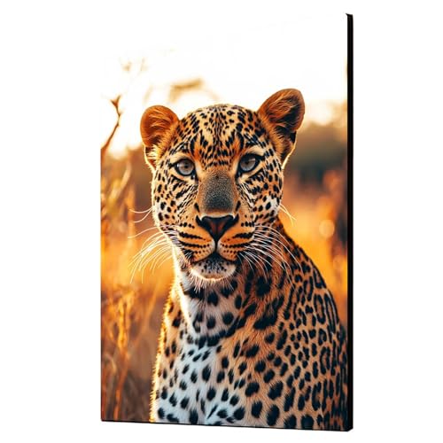 5D Diamond Painting Leopard Vollbohrer Diamant Malen Nach Zahlen Tier mit Diamond Painting Zubehör Set, Diamant Cross Stitch Stickerei Bastelset Erwachsene für Deko Wohnzimmer 80x110cm 1ZSH-15868 von Generic