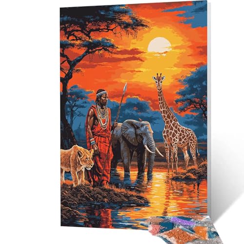 5D Diamond Painting Löwe mit Diamond Painting Zubehör Set, Diamant Malen Nach Zahlen Tier, Diamant Cross Stitch Stickerei Bastelset Erwachsene für Deko Wohnzimmer und Geschenke 50x70 cm model/-8115 5D Diamond Painting Löwe mit Diamond Painting Zubehör Set, Diamant Malen Nach Zahlen Tier, Diamant Cross Stitch Stickerei Bastelset Erwachsene für Deko Wohnzimmer und Geschenke 50x70 cm model/-8115 von Generic