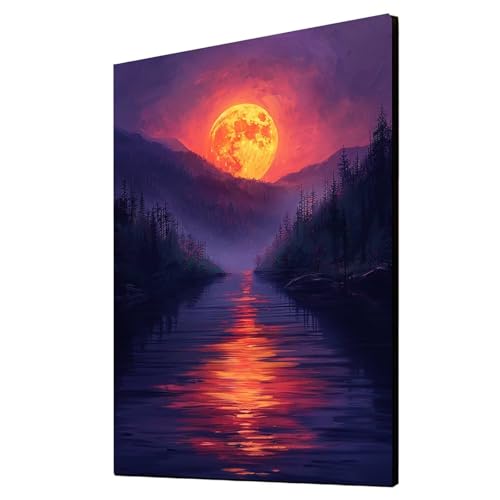 5D Diamond Painting Mond Vollbohrer Diamant Malen Nach Zahlen Landschaft mit Diamond Painting Zubehör Set, Diamant Cross Stitch Stickerei Bastelset Erwachsene für Deko Wohnzimmer 60x80 cm 1ZSH-16666 5D Diamond Painting Mond Vollbohrer Diamant Malen Nach Zahlen Landschaft mit Diamond Painting Zubehör Set, Diamant Cross Stitch Stickerei Bastelset Erwachsene für Deko Wohnzimmer 60x80 cm 1ZSH-16666 von Generic