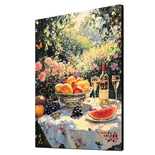5D Diamond Painting Obst Vollbohrer Diamant Malen Nach Zahlen Blume mit Diamond Painting Zubehör Set, Diamant Cross Stitch Stickerei Bastelset Erwachsene für Deko Wohnzimmer 80 x 110 cm 1ZSH-6208 von Generic