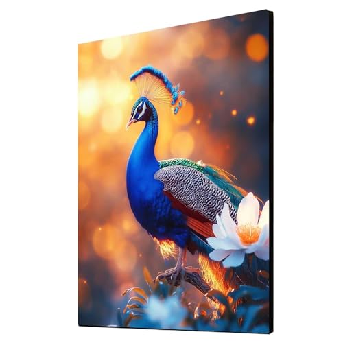 5D Diamond Painting Pfau Vollbohrer Diamant Malen Nach Zahlen Blume mit Diamond Painting Zubehör Set, Diamant Cross Stitch Stickerei Bastelset Erwachsene für Deko Wohnzimmer 70x95cm 1ZSH- 16897 5D Diamond Painting Pfau Vollbohrer Diamant Malen Nach Zahlen Blume mit Diamond Painting Zubehör Set, Diamant Cross Stitch Stickerei Bastelset Erwachsene für Deko Wohnzimmer 70x95cm 1ZSH- 16897 von Generic