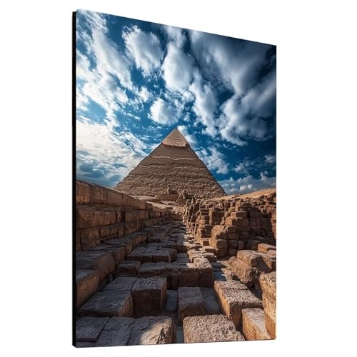 5D Diamond Painting Pyramide mit Diamond Painting Zubehör Set, Diamant Malen Nach Zahlen Antike Gebäude, Diamant Cross Stitch Stickerei Bastelset Erwachsene für Deko Wohnzimmer 50x70cm model/-12485 von Generic