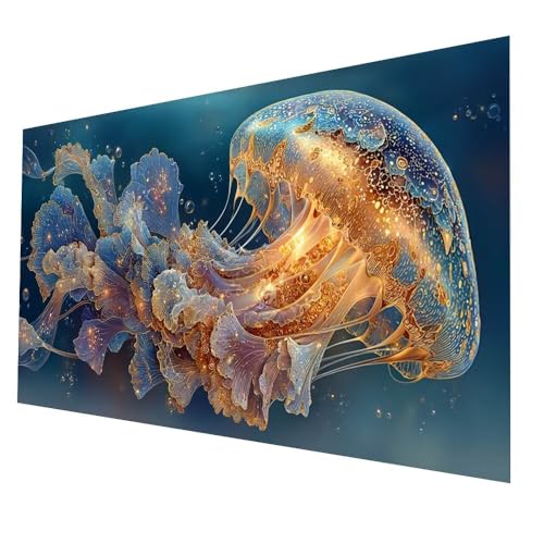 5D Diamond Painting Qualle mit Diamond Painting Zubehör Set 140x70 CM, Diamant Malen Nach Zahlen Tier, Diamant Cross Stitch Stickerei Bastelset Erwachsene für Deko Wohnzimmer und Geschenke model-5249 5D Diamond Painting Qualle mit Diamond Painting Zubehör Set 140x70 CM, Diamant Malen Nach Zahlen Tier, Diamant Cross Stitch Stickerei Bastelset Erwachsene für Deko Wohnzimmer und Geschenke model-5249 von Generic