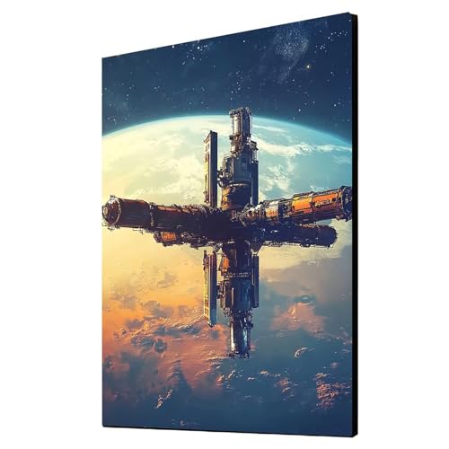 5D Diamond Painting Raum Vollbohrer Diamant Malen Nach Zahlen Raumstation mit Diamond Painting Zubehör Set, Diamant Cross Stitch Stickerei Bastelset Erwachsene für Deko Wohnzimmer 30x40 cm 1ZSH-20752 5D Diamond Painting Raum Vollbohrer Diamant Malen Nach Zahlen Raumstation mit Diamond Painting Zubehör Set, Diamant Cross Stitch Stickerei Bastelset Erwachsene für Deko Wohnzimmer 30x40 cm 1ZSH-20752 von Generic