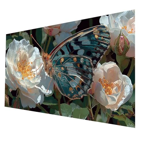 5D Diamond Painting Schmetterling mit Diamond Painting Zubehör Set 140x70 CM, Diamant Malen Nach Zahlen Blume, Diamant Cross Stitch Stickerei Bastelset Erwachsene für Zimmer Deko Geschenke model-7265 5D Diamond Painting Schmetterling mit Diamond Painting Zubehör Set 140x70 CM, Diamant Malen Nach Zahlen Blume, Diamant Cross Stitch Stickerei Bastelset Erwachsene für Zimmer Deko Geschenke model-7265 von Generic