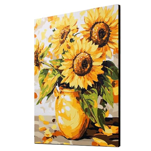 5D Diamond Painting Sonnenblume Vollbohrer Diamant Malen Nach Zahlen Blume mit Diamond Painting Zubehör Set, Diamant Cross Stitch Stickerei Bastelset Erwachsene für Deko Wohnzimmer 70x95 cm 1ZSH-8767 von Generic