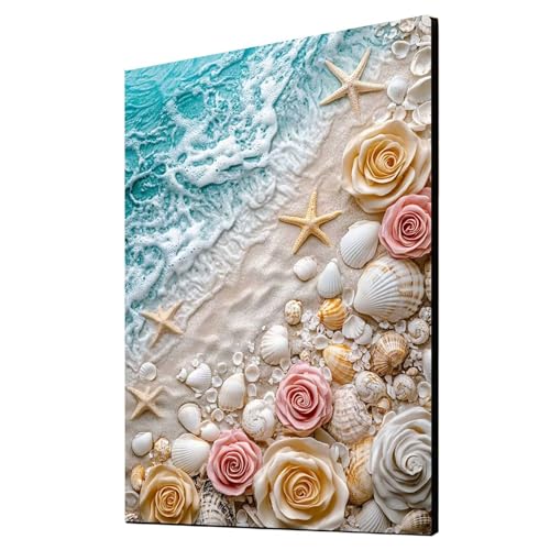 5D Diamond Painting Strand Vollbohrer Diamant Malen Nach Zahlen Meer mit Diamond Painting Zubehör Set, Diamant Cross Stitch Stickerei Bastelset Erwachsene für Deko Wohnzimmer 90x120 cm 1ZSH-5449 von Generic