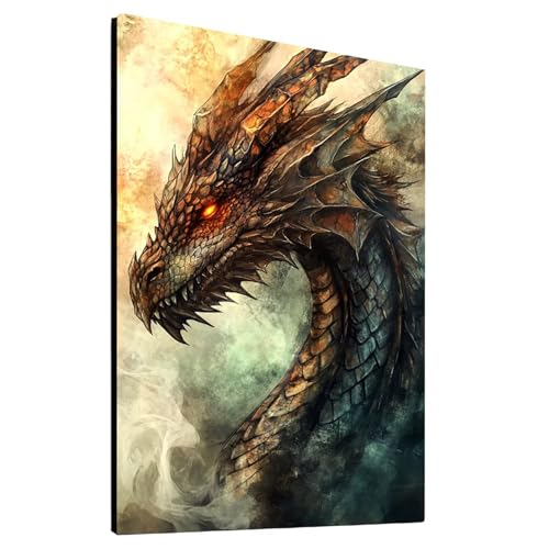 5D Diamond Painting Tier mit Diamond Painting Zubehör Set, Diamant Malen Nach Zahlen Drachen, Diamant Cross Stitch Stickerei Bastelset Erwachsene für Deko Wohnzimmer und Geschenke 70x95 cm model/-5137 von Generic